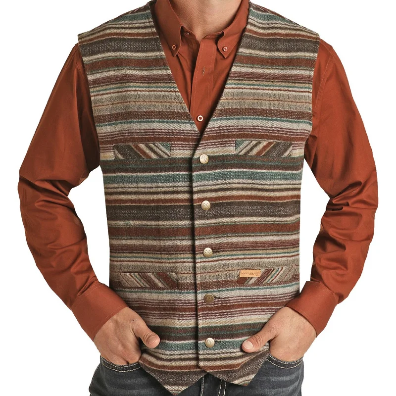 Classic Wear Powder River Men's Grey Serape Nevada Vest