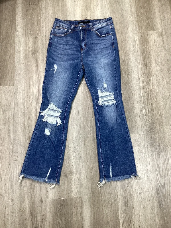 Relaxed Denim Jeans Straight By Risen In Blue Denim, Size: 6