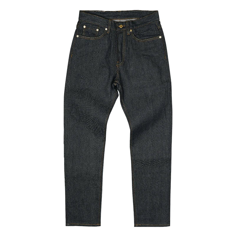 Casual Wear Men's Tapered Selvedge Denim Jeans - Mid-Waist Slim Pencil Trousers