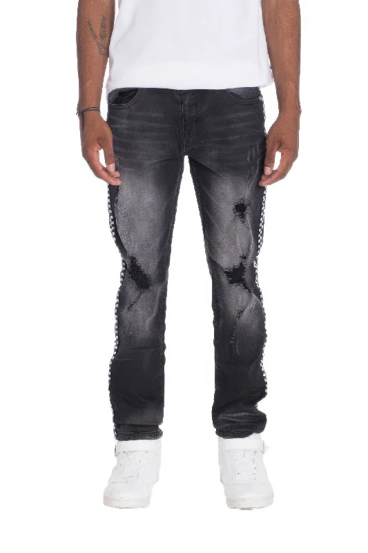 All-Purpose Wear Distressed Denim Checkered Tape