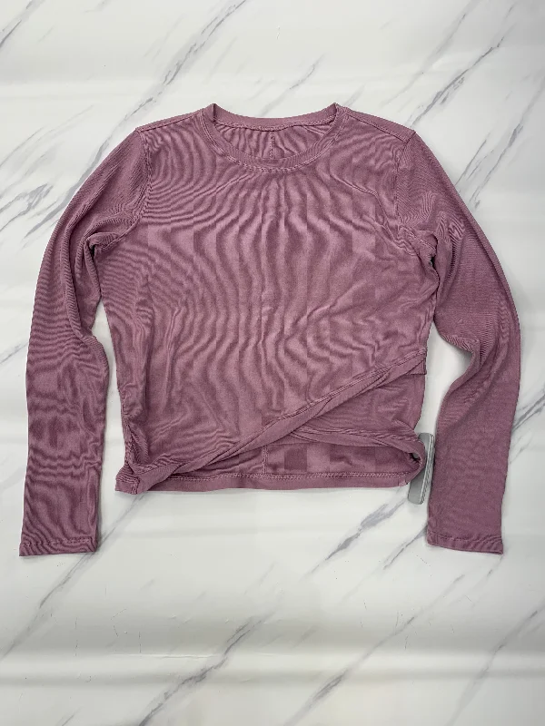 Modern Apparel Athletic Top Long Sleeve Crewneck By Lululemon In Pink, Size: 4