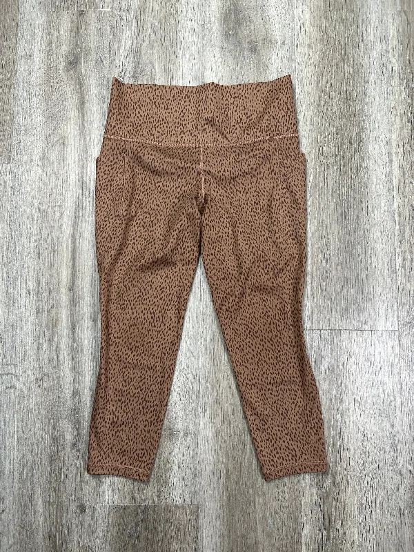 Athletic Leggings By Athleta In Brown, Size: Petite  M