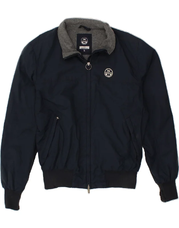 Trendy Apparel NORTH SAILS Mens Bomber Jacket UK 40 Large Navy Blue Polyamide