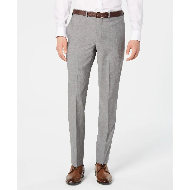 Simple Outfits DKNY Men's Modern-Fit Stretch Light Gray Suit Pants Gray Size 34X34
