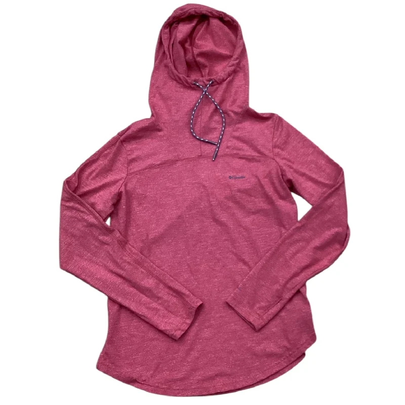 Functional Wear Athletic Top Long Sleeve Hoodie By Columbia In Red, Size: Xs