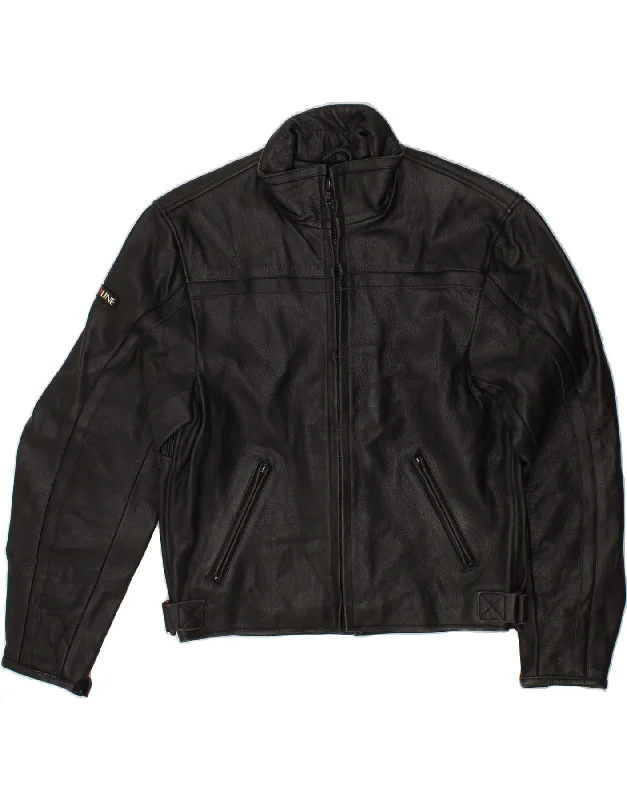 Outdoor Clothing VINTAGE Mens Motorcycle Leather Jacket UK 44 XL Black