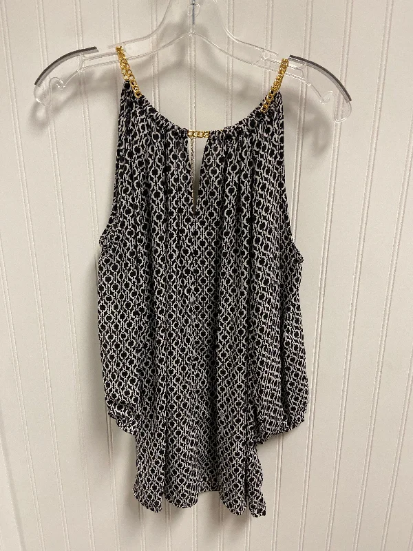 Easygoing Fashion Top Long Sleeve By Michael By Michael Kors In Black & White, Size: S