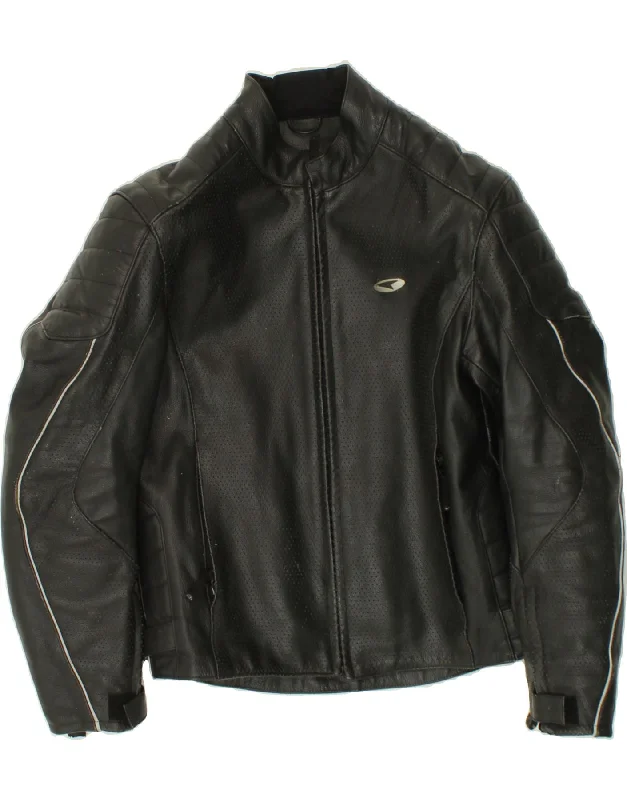 Fashion Comfort AXO Mens Leather Racer Jacket UK 38 Medium Black Leather