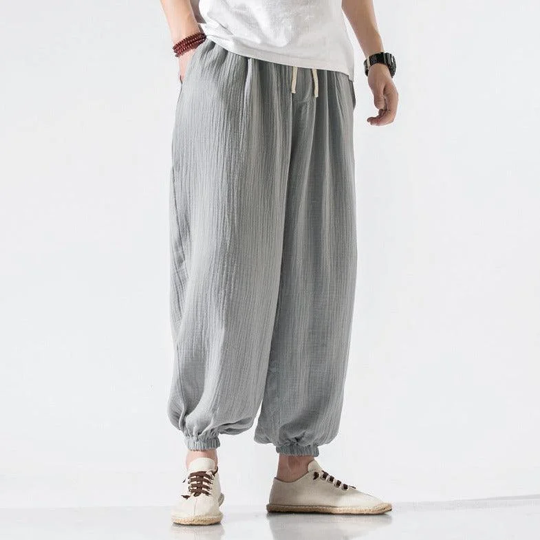 Modern Backpacks Casual Pants Harem Pants Wide Leg Pants Men