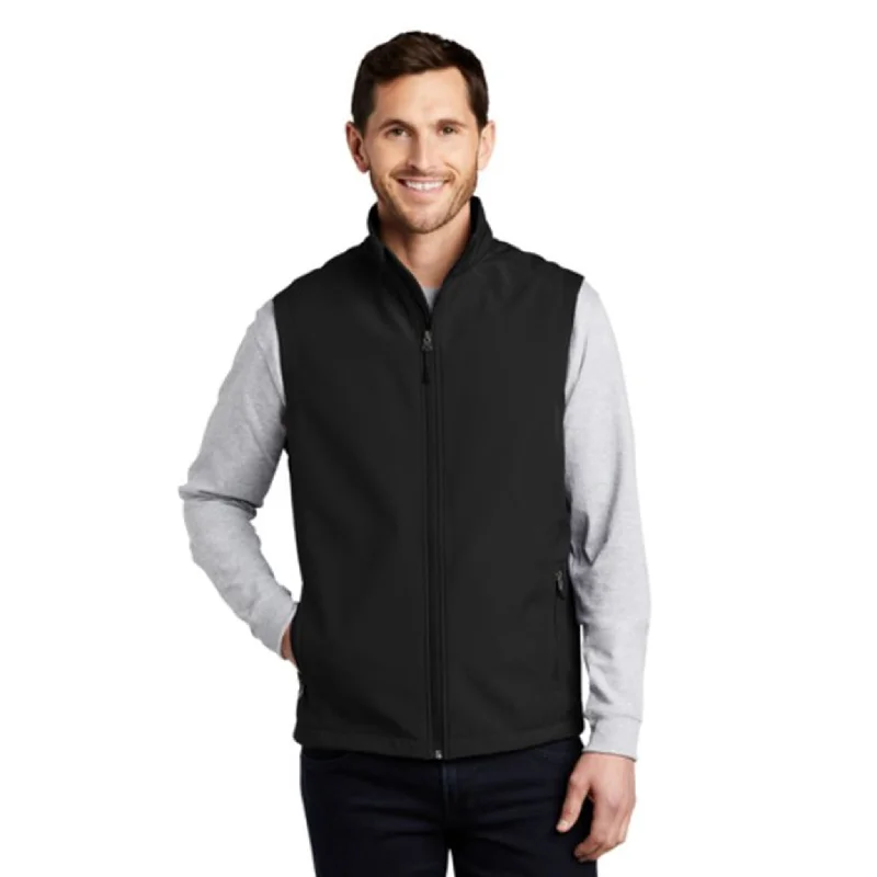Effortless Style Port Authority Men's Black Softshell Vest
