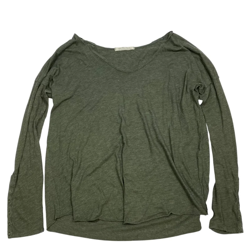 Casual Comfort Top Long Sleeve Basic By We The Free In Green, Size: L