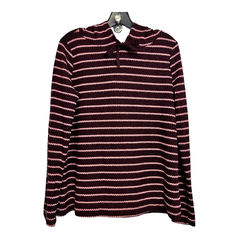 Laid-Back Style Top Long Sleeve By Loft In Striped Pattern, Size: S