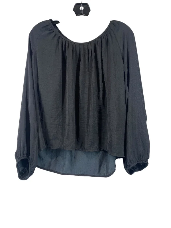 Lightwear Options Top Long Sleeve By A New Day In Black, Size: M
