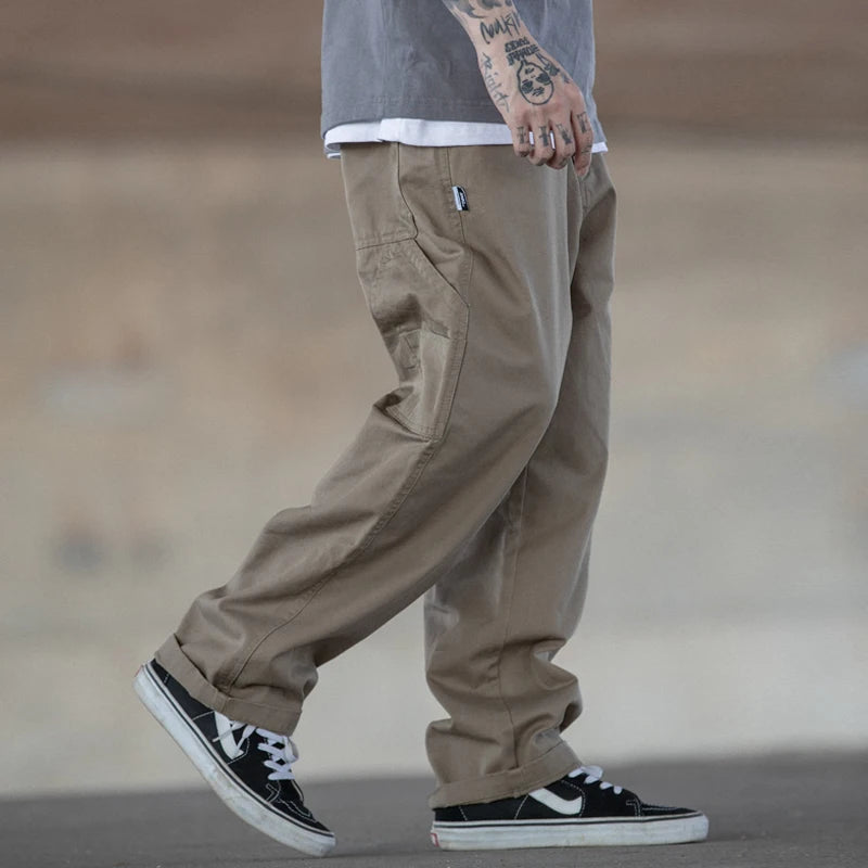Tailored Comfort Multi-pocket Cargo Pants Men Streetwear Loose Straight Casual Baggy Pant Tailored Comfort Multi-pocket Cargo Pants Men Streetwear Loose Straight Casual Baggy Pant