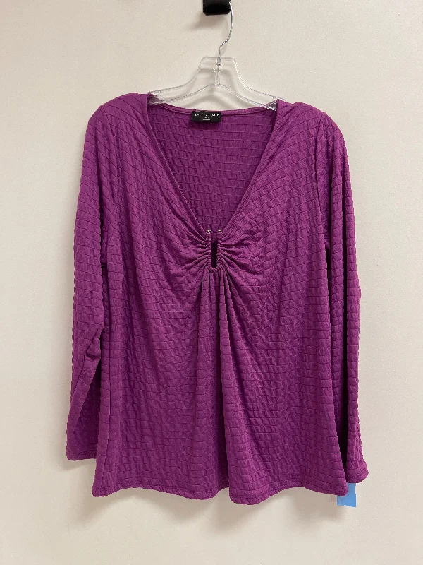 Top Long Sleeve By Lane Bryant In Purple, Size: Xl