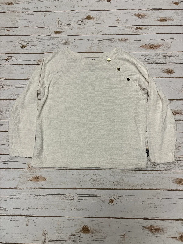 Casual Trends Top Long Sleeve By Loft In White, Size: Xxl