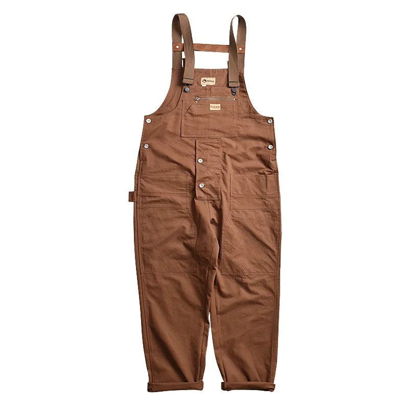 Amekaji Multi-pocket Overalls Retro Casual Loose Baggy Cargo Pants