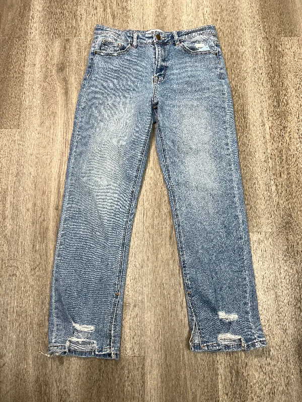Classic Jackets Jeans Flared By MICA In Blue Denim, Size: 6