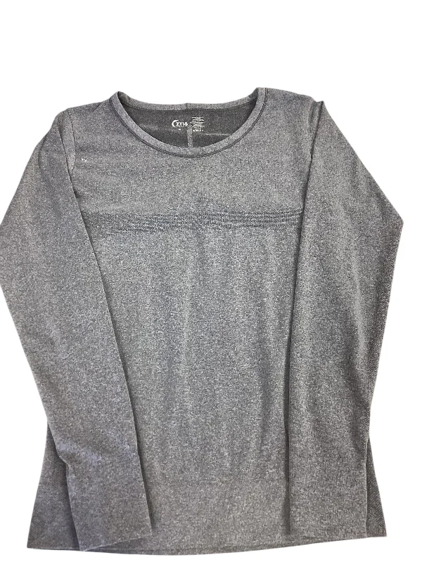 Weekend Outfits Athletic Top Long Sleeve Crewneck By Zyia In Grey, Size: M