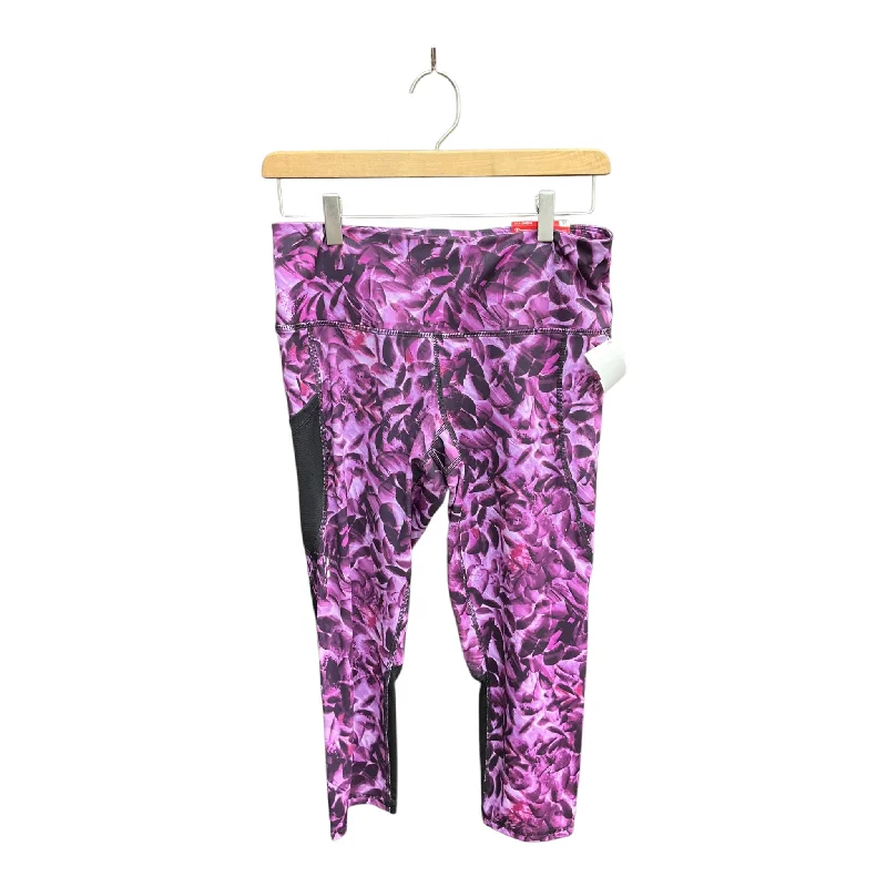 Versatile Outfits Athletic Leggings Capris By Champion In Purple, Size: M