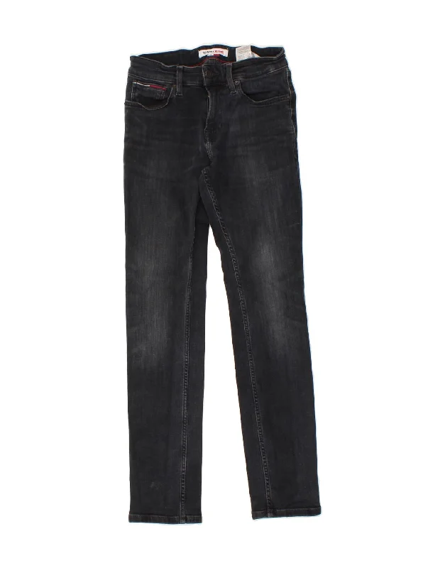 Outdoor Clothing TOMMY HILFIGER Mens Slim Jeans W28 L30 Black Cotton