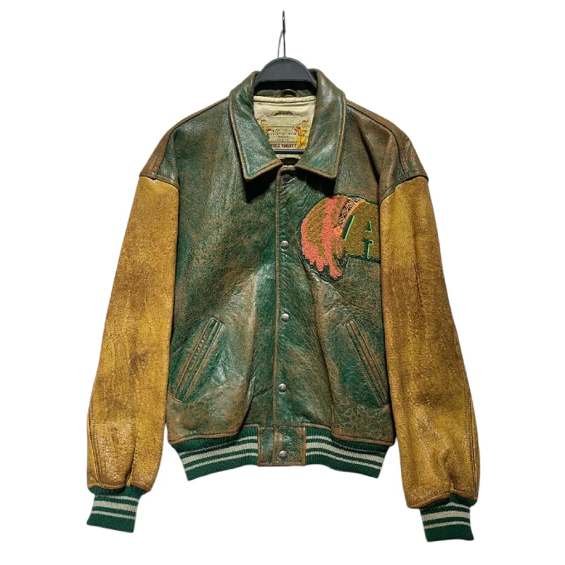 Sporty Suits AVIREX/Leather Jkt/S/Leather/GRN/CHIEF SEATTLE DAYS VARSITY