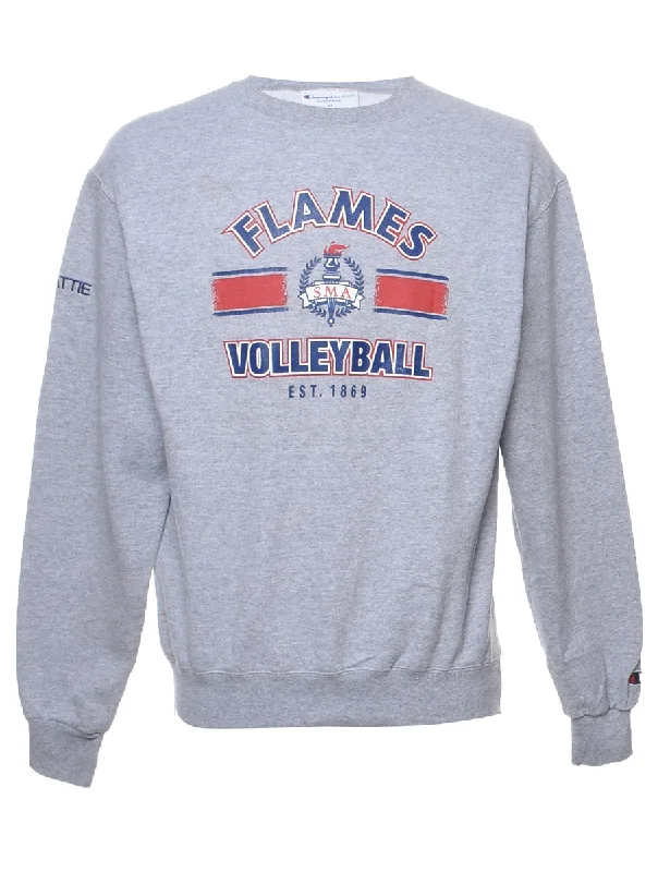 Champion Flames Volleyball Printed Sweatshirt - M