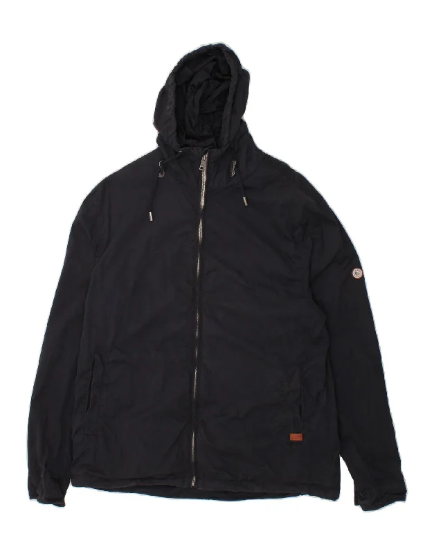 Urban Look BEN SHERMAN Mens Hooded Bomber Jacket UK 38 Medium Navy Blue