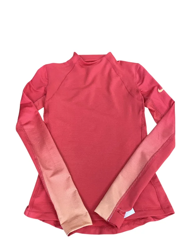 Urban Apparel Athletic Top Long Sleeve Crewneck By Nike Apparel In Pink, Size: Xs