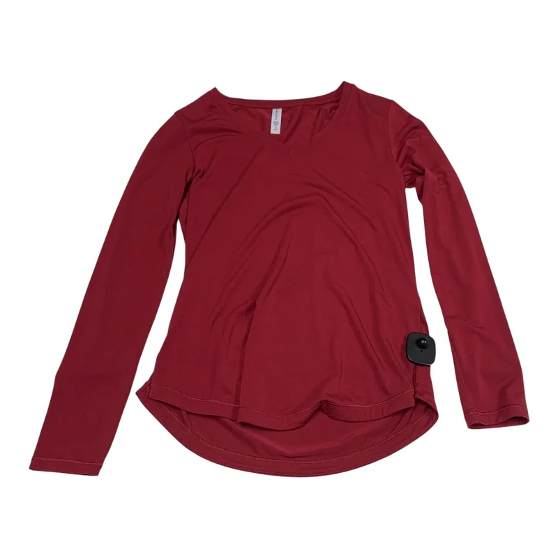 Classic Jackets Athletic Top Long Sleeve Crewneck By Athleta In Red, Size: Xs