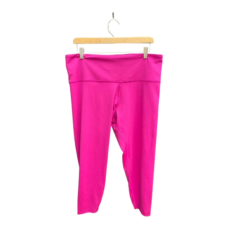 Active Gear Athletic Capris By Athleta In Pink, Size: 1x