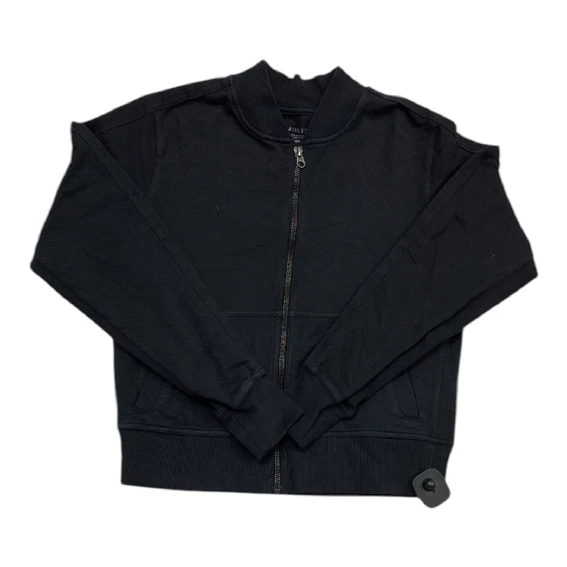 Simple Outfits Athletic Top Long Sleeve Collar By Athleta In Black, Size: Xsp