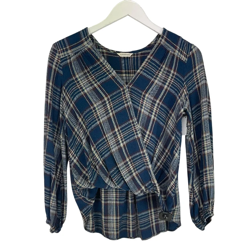 Fashion Basics Top Long Sleeve By Talbots In Blue, Size: M