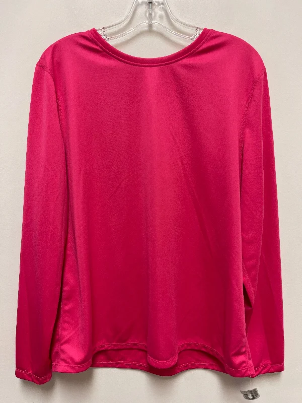 Outdoor Gear Athletic Top Long Sleeve Collar By Athletic Works In Pink, Size: Xl