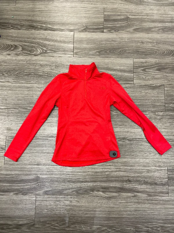 Comfortable Outfits Athletic Top Long Sleeve Collar By The North Face In Red, Size: Xs