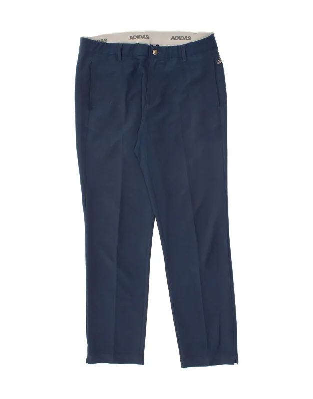 Outdoor Gear ADIDAS Mens Straight Chino Trousers W36 L32 Navy Blue Polyester