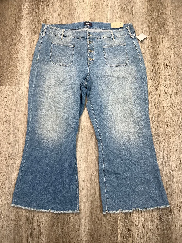Comfortable Shirts Jeans Cropped By Not Your Daughters Jeans In Blue Denim, Size: 20