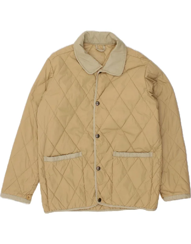 Practical Clothing HENRI LLOYD Mens Quilted Jacket UK 36 Small Beige Polyamide