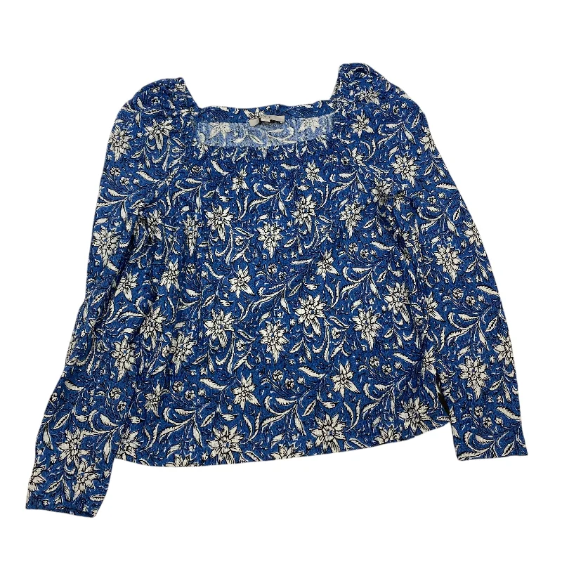 Functional Wear Top Long Sleeve By Loft In Blue, Size: L