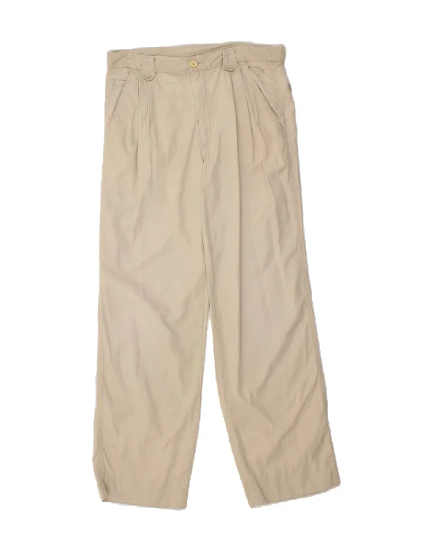 Easy Fashion VINTAGE Mens Pegged Chino Trousers IT 50 Large W34 L31 Beige Cotton