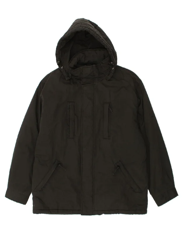 Premium Comfort SERGIO TACCHINI Mens Hooded Windbreaker Jacket UK 38 Medium Black