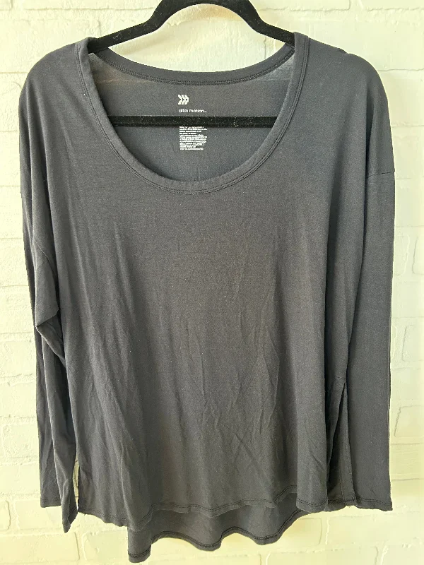 Versatile Wardrobe Athletic Top Long Sleeve Crewneck By All In Motion In Black, Size: L
