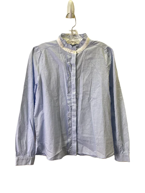 Sporty Trends Top Long Sleeve By Loft In Blue, Size: S
