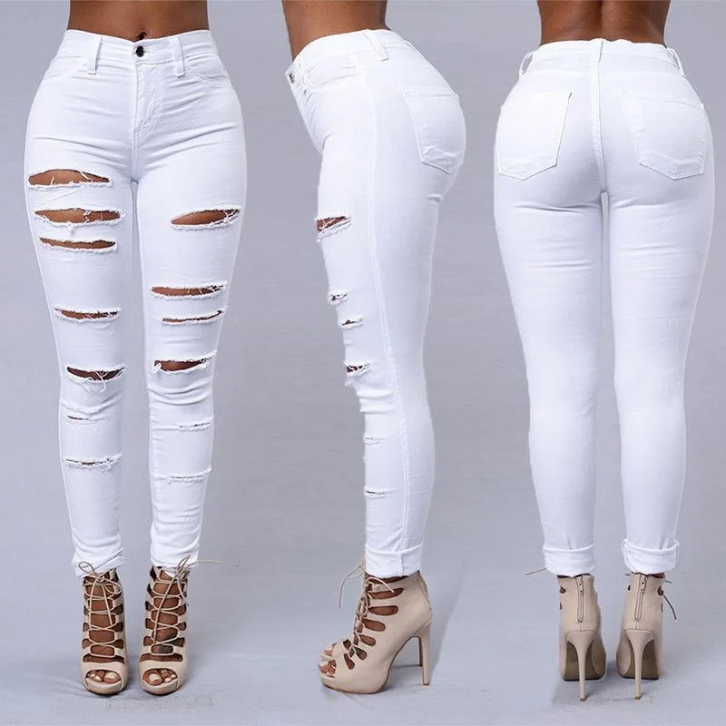Soft Layers Jeans Women Skinny Trousers Casual High Waist Pencil Pants