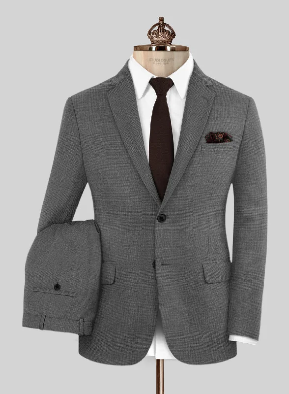 Bristol Nailhead Gray Suit