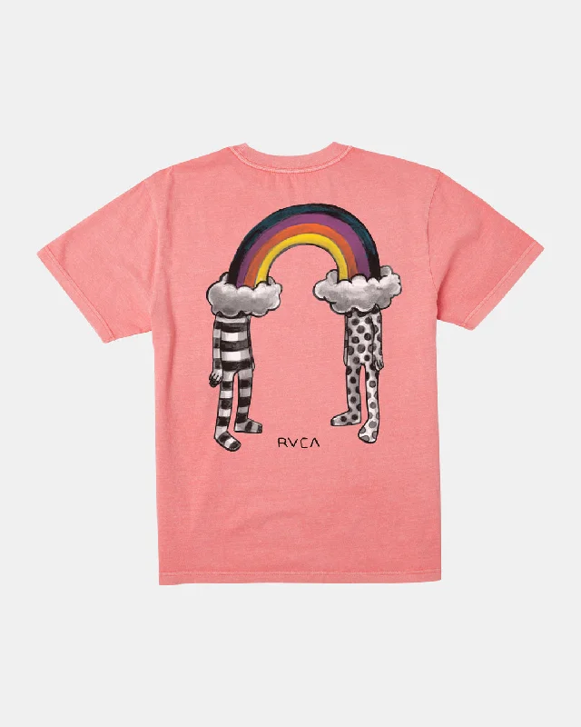 Comfy Apparel Rainbow Connection Tee - Vintage Salmon