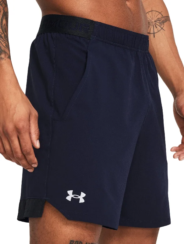 Retro Style Under Armour Vanish Woven 6 Inch Mens Running Shorts - Navy