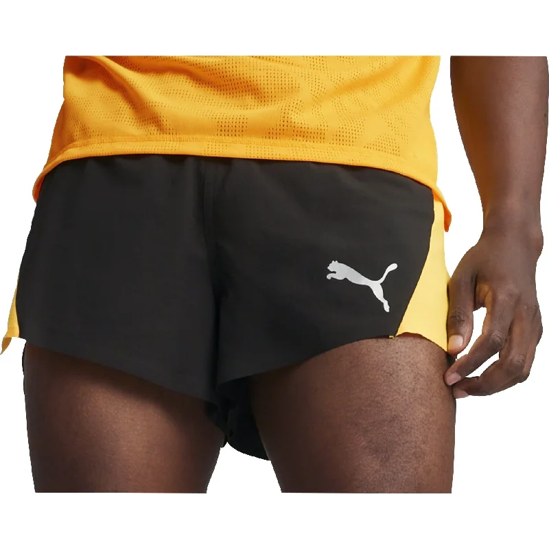 Relaxed Wear Puma Run Ultraweave Velocity 3 Inch Mens Running Shorts - Black