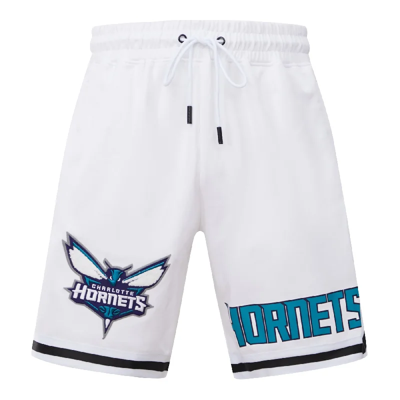 Timeless Apparel NBA CHARLOTTE HORNETS CLASSIC CHENILLE MEN'S SHORT (WHITE)