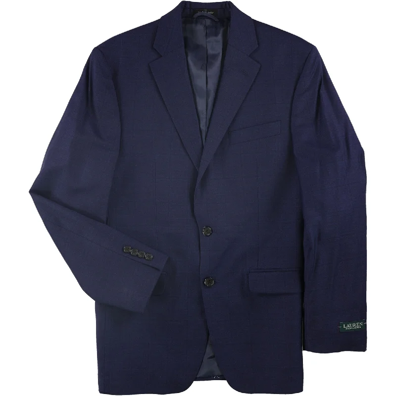 Casual Denim Ralph Lauren Mens Windowpane Two Button Formal Suit, Blue, 39 Short / 33W x 28L Casual Denim Ralph Lauren Mens Windowpane Two Button Formal Suit, Blue, 39 Short / 33W x 28L